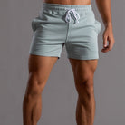 Men’s striped cotton blend shorts with relaxed fit for casual wear