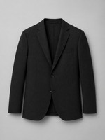 Black blazer on a light gray background