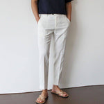 Men’s linen straight leg trousers breathable lightweight fit