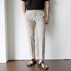 Men’s linen straight leg trousers breathable lightweight fit