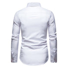 White dress shirt with long sleeves on a white background