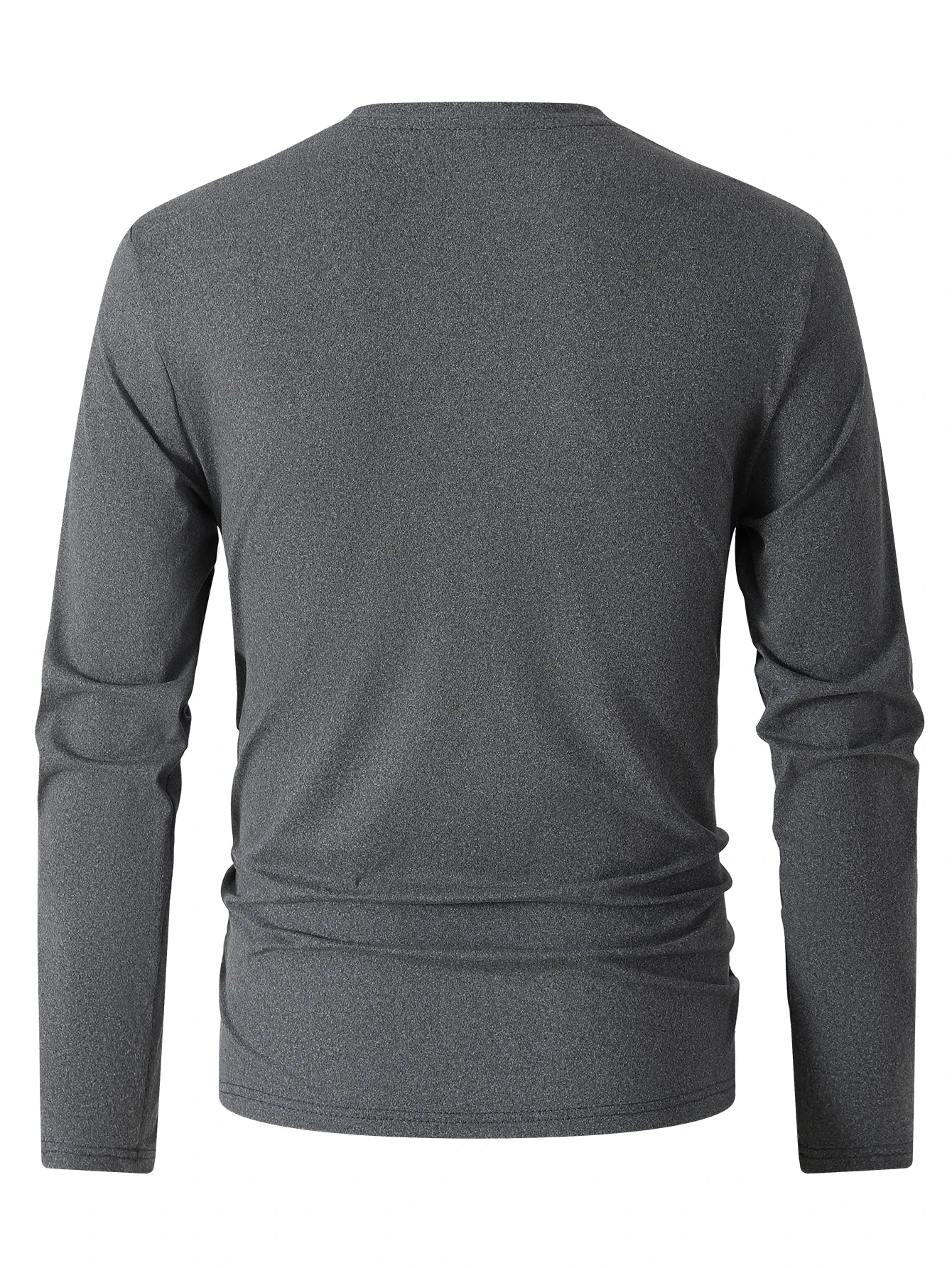 Gray long-sleeve shirt on a white background