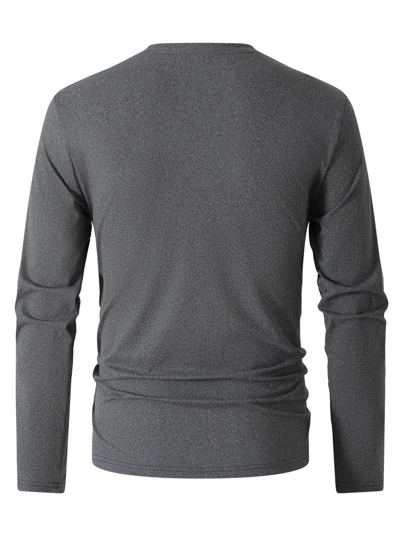 Gray long-sleeve shirt on a white background
