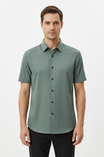Men's Relaxed Silk Shirt Lightweight Casual Fit - Craw Leigh