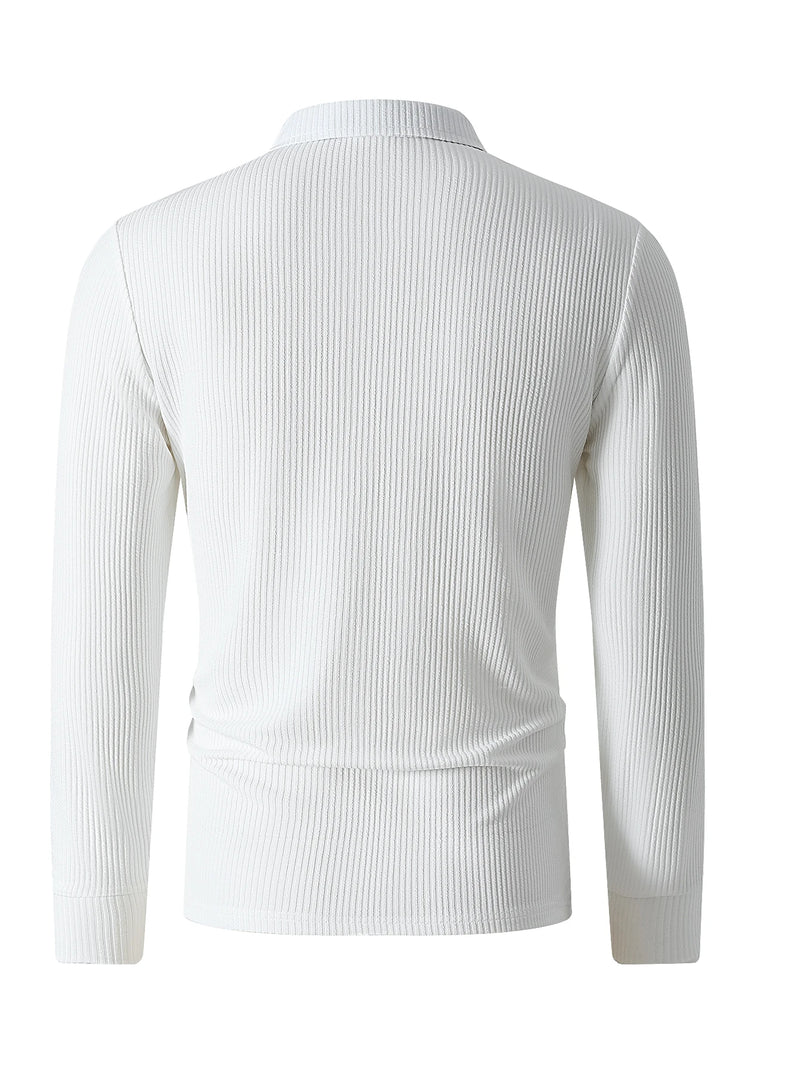 White ribbed sweater on a white background