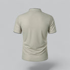 Beige polo shirt on a gray background