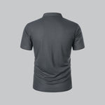 Gray polo shirt on a gray background