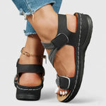 Women’s open toe comfort sandals with arch support and cushioned sole
