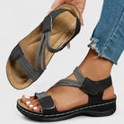 Women’s open toe comfort sandals with arch support and cushioned sole