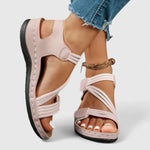 Women’s open toe comfort sandals with arch support and cushioned sole