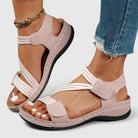 Women’s open toe comfort sandals with arch support and cushioned sole