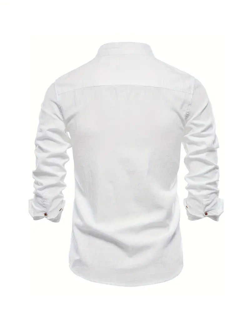 White long-sleeve shirt on a white background