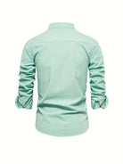 Light green shirt on a white background
