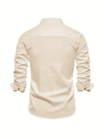 Beige long-sleeve shirt on a white background