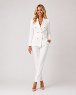 Women’s Double Breasted Blazer & Tailored Trouser - Two-Piece Set