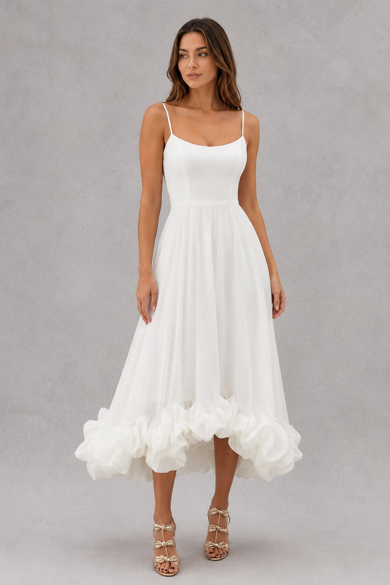 Women’s Flowing Midi Dress with Defined Waist for Everyday & Occasion Wear