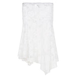 White lace skirt on a white background
