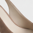 Women’s pointed toe slingback heels in leopard print design