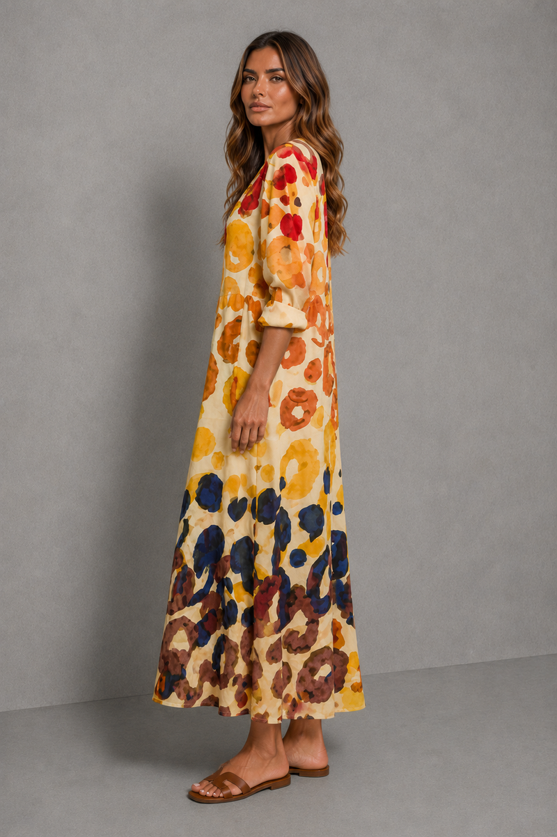 Women’s Printed Shirt Dress with Relaxed Fit for Casual Summer & Holiday Wear