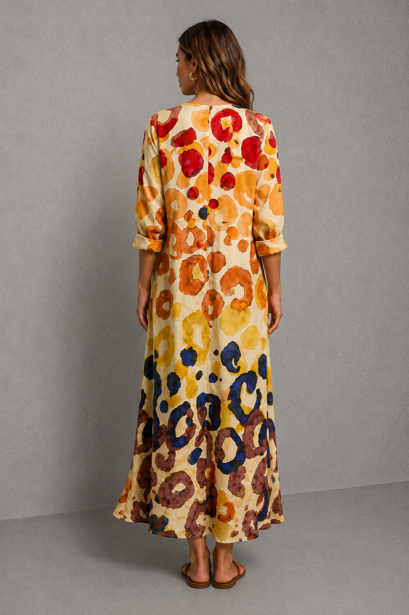 Women’s Printed Shirt Dress with Relaxed Fit for Casual Summer & Holiday Wear