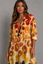 Women’s Printed Shirt Dress with Relaxed Fit for Casual Summer & Holiday Wear
