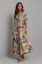 Women’s Printed Shirt Dress with Relaxed Fit for Casual Summer & Holiday Wear