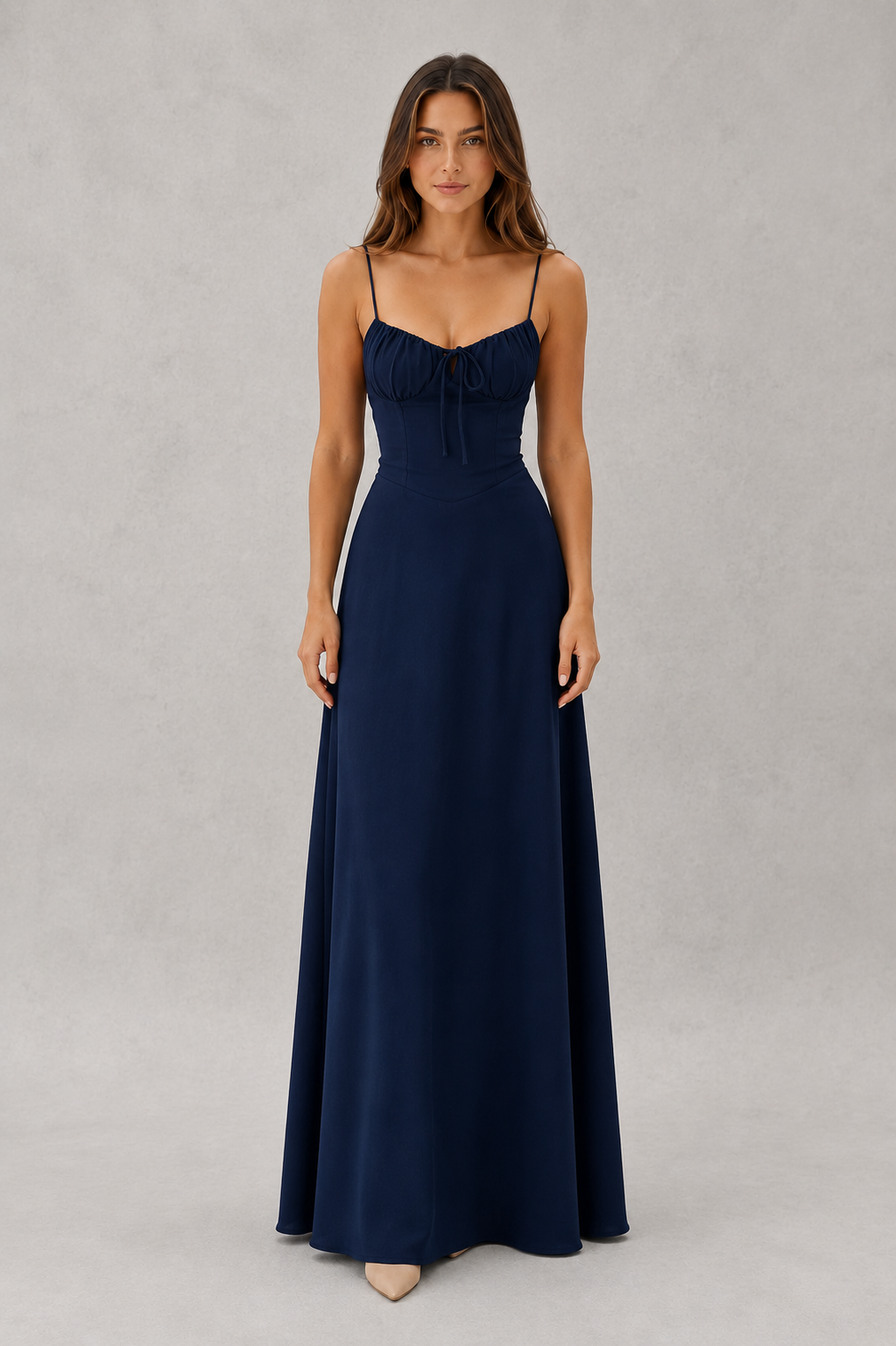 Women's Maxi Dress with Lace-Up Detail for Summer & Occasion Wear – Craw-leigh
