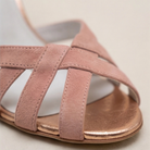 Women’s T-strap low heel sandals with comfortable fit and open design