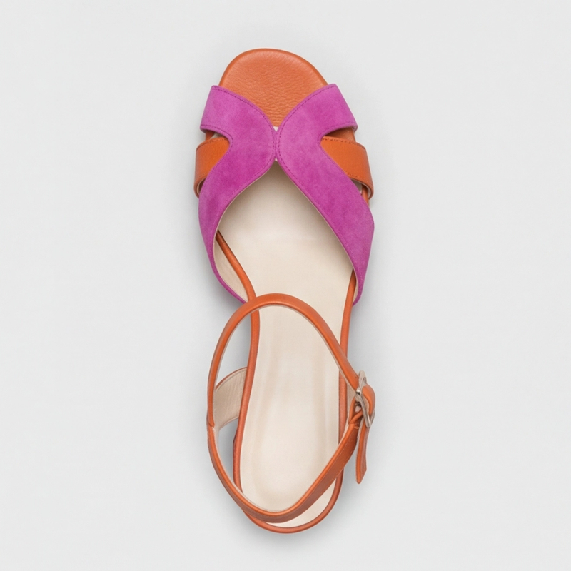 Women’s wedge heel sandals with adjustable ankle strap and cushioned sole